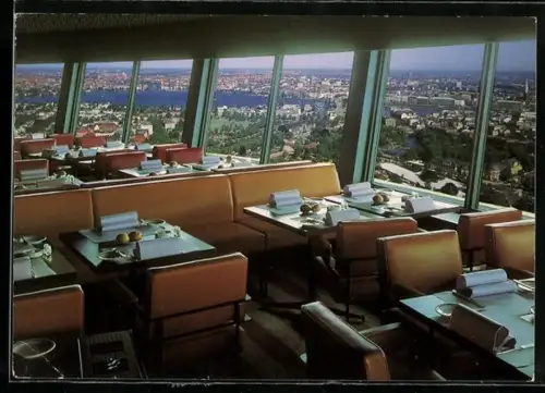 AK Hamburg-St. Pauli, Ausblick vom Restaurant Fernsehturm