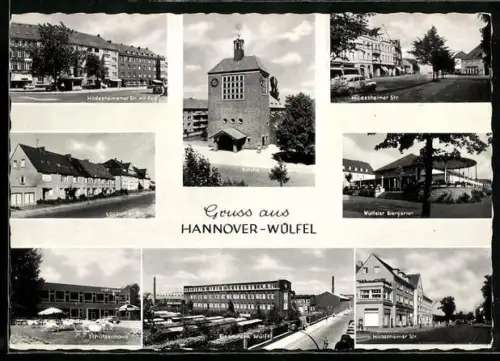 AK Hannover-Wülfel, Hildesheimer Strasse, Gasthaus Wülfeler Biergarten