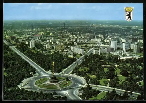 AK Berlin-Tiergarten, Siegessäule und Hansaviertel