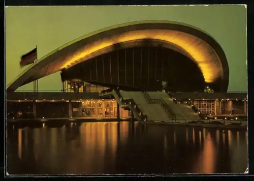 AK Berlin, Kongresshalle mit Beleuchtung