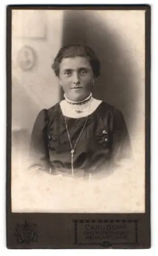 Fotografie Carl Bopp, Weingarten, Elegantes Portrait einer Dame