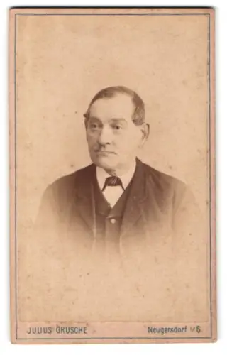 Fotografie Julius Grusche, Neugersdorf, Porträt eines älteren Mannes