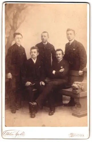 Fotografie Atelier Apollo, Bautzen, Gickelsberg, Gruppe von Herren