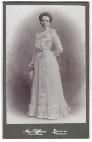 Fotografie Max Hoffmann, Pulsnitz, Bürgergarten, Elegantes Damenporträt