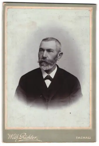 Fotografie Wilh. Richter, Tachau, Bahnhofstrasse 33, Porträt eines Mannes mit Bart