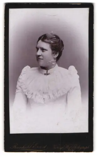 Fotografie Reinhold Ernst, Görlitz, Moltkestrasse 13, Porträt einer Dame in elegantem Kleid