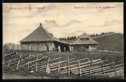 AK Maria Lankowitz, Gaberlwirt an der Reisstrasse auf der Stubalpe