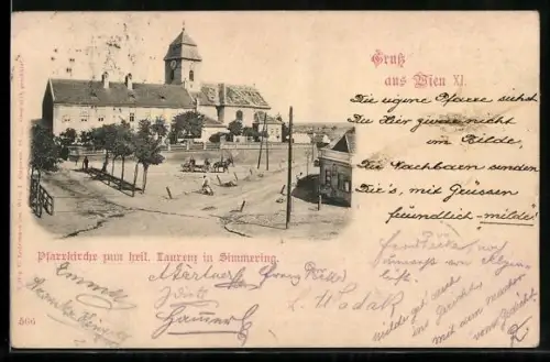 AK Wien, Simmering, Pfarrkirche zum heiligen Laurenz