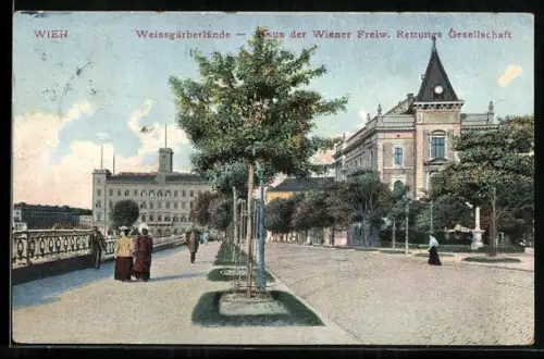 AK Wien, Weissgärberlände, Haus der Wiener Freiw. Rettungs Gesellschaft
