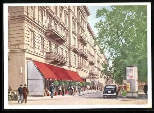AK Wien, Ansicht vom Grand Hotel, Kärntnerring 9