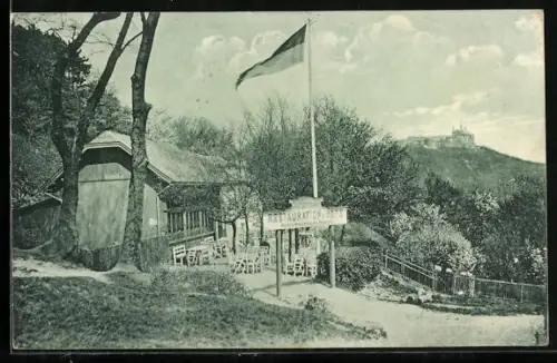 AK Wien, Cafe Restaurant Zur eisernen Hand J. Kaltenbrunner am Kahlenberg