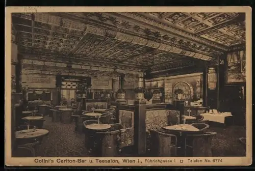 AK Wien, Colini`s Carlton-Bar und Café, Führichgasse 1
