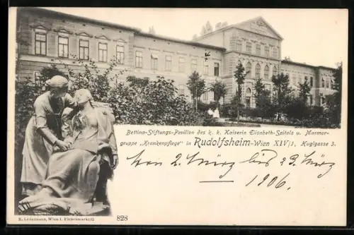 AK Wien-Rudolfsheim, Bettina-Stiftungs-Pavillon des k. k. Kaiserin Elisabeth-Spitals, Huglgasse 3
