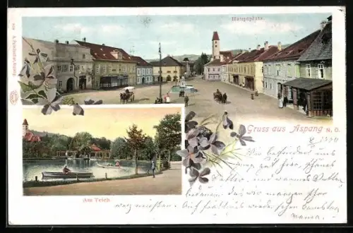 AK Aspang, Am Teich, Hauptplatz
