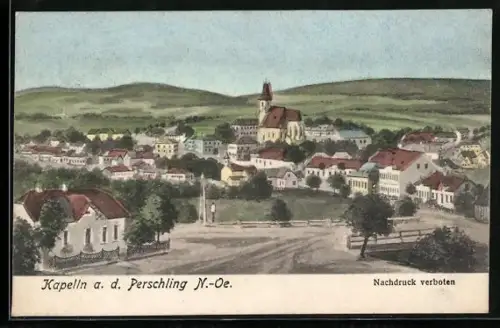 AK Kapelln a. d. Perschling, Ortsansicht mit Kirche