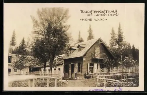 Foto-AK Hohe Wand, Touristengasthaus des Anton Postl