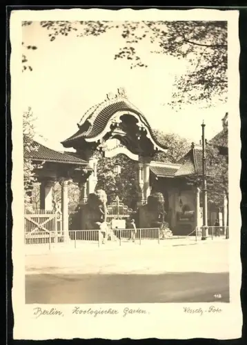 AK Berlin, Zoologischer Garten, Am Eingang