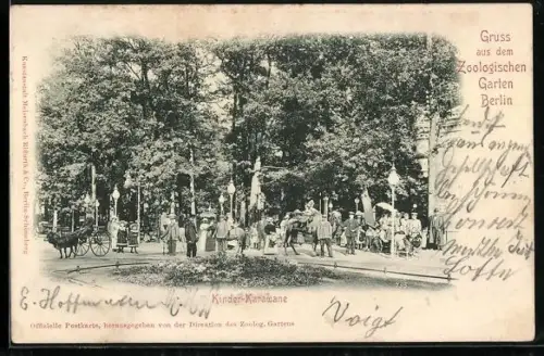 AK Berlin, Zoologischer Garten, Kinder-Karawane
