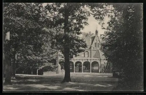 AK Hannover, Eingang zum Zoologischen Garten im Grünen