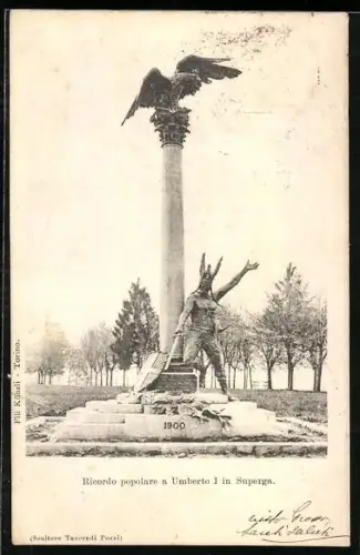 AK Torino, Superga, Ricordo popolare a Umberto I.