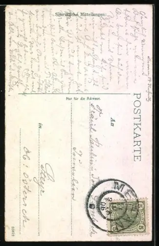 AK Meran, Panorama mit Kirche