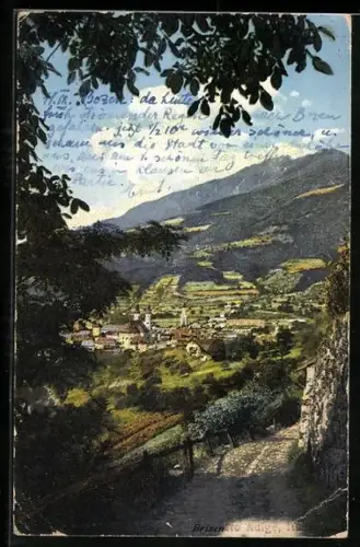 AK Brixen, Panorama mit Kirche