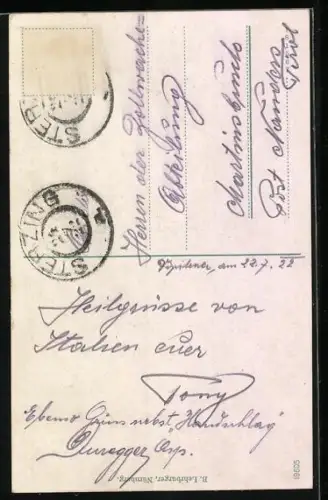 AK Sterzing, Rathaus mit Denkmal