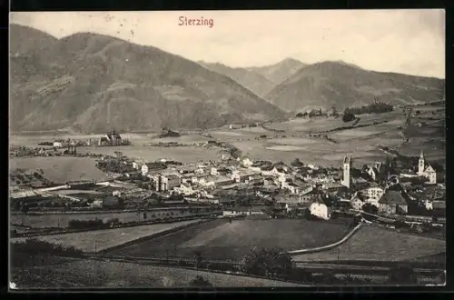 AK Sterzing, Totalansicht aus der Vogelschau