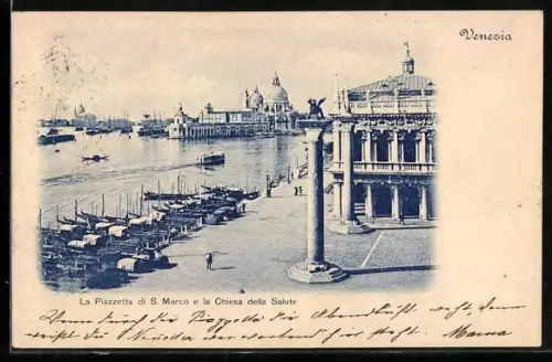 AK Venezia, La Piazzetta di S. Marco e la Chiesa della Salute