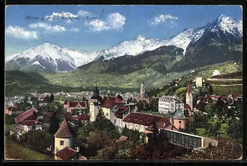 AK Meran, Gesamtansicht gegen Vinschgau