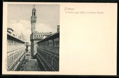 AK Firenze, Il Portico degli Uffizi e il Palazzo Vecchio