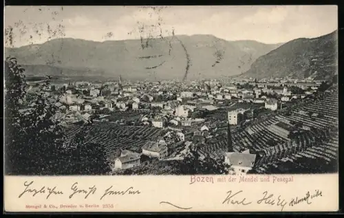 AK Bozen, Panorama mit der Mendel und Penegal