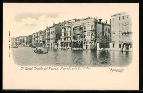 AK Venezia, Il Canal Grande col Palazzo Sagredo e la Cà d`Oro