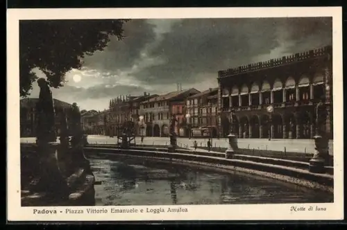 AK Padova, Piazza Vittorio Emanuele e Loggia Amulea