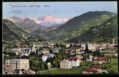 AK Bozen, Ortspanorama mit Gries