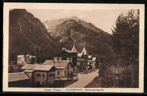 AK Carbonin / Schluderbach, Blick zum Hotel Ploner