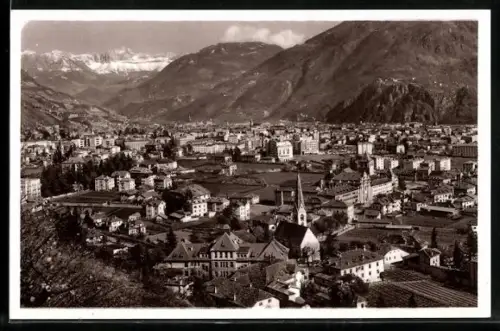 AK Gries-Bozen, Ortsansicht gegen Rosengarten