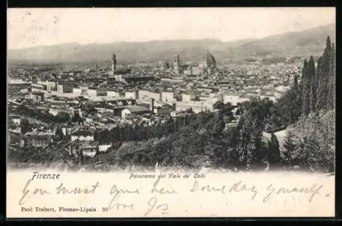 AK Firenze, Panorama del Viale de` Colli