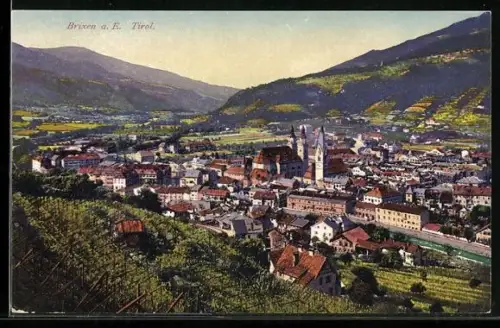 AK Brixen a. E., Ortsansicht mit Kirche