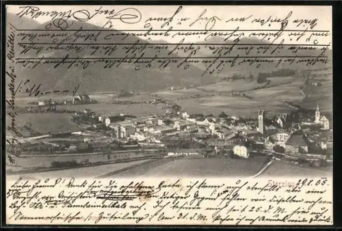 AK Sterzing, Gesamtansicht aus der Vogelschau