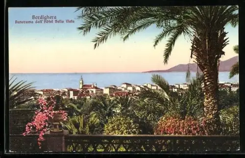AK Bordighera, Panorama dall` Hotel Bella Vista