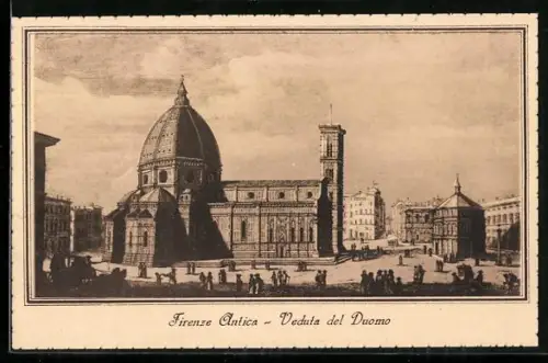 Künstler-AK Firenze, Firenze Antica, Veduta del Duomo