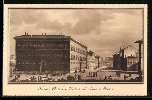 Künstler-AK Firenze, Firenze Antica, Veduta del Palazzo Strozzi