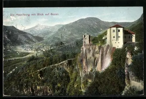 AK Bozen, Ortsansicht mit der Haselburg