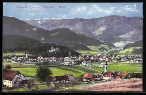 AK Bruneck, Gesamtansicht mit Umgebung