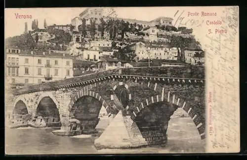 AK Verona, Ponte Romano, Castello S. Pietro
