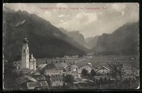 AK Toblach, Teilansicht mit Eingang ins Ampezzotal