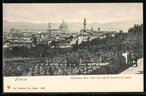 AK Firenze, Panorama della Città visto dal R. Giordino di Boboli