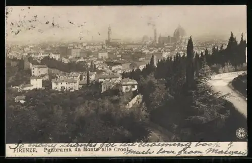 AK Firenze, Panorama da Monte alle Croci