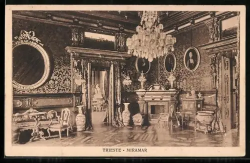 AK Trieste, Miramar, Kamin-Zimmer